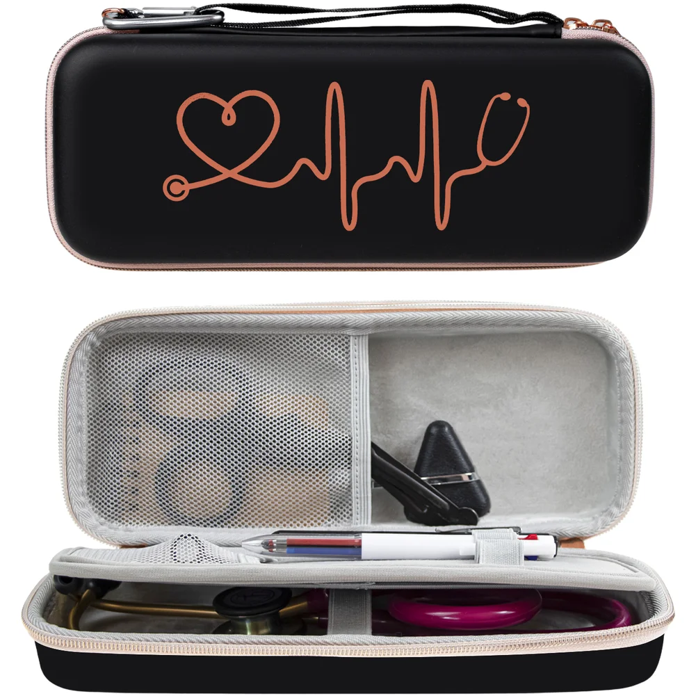 PU Based Stethoscope Carrying Case with Hard Shell Integrity and Multi Zone Interior Arrangement for Practical Daily Use