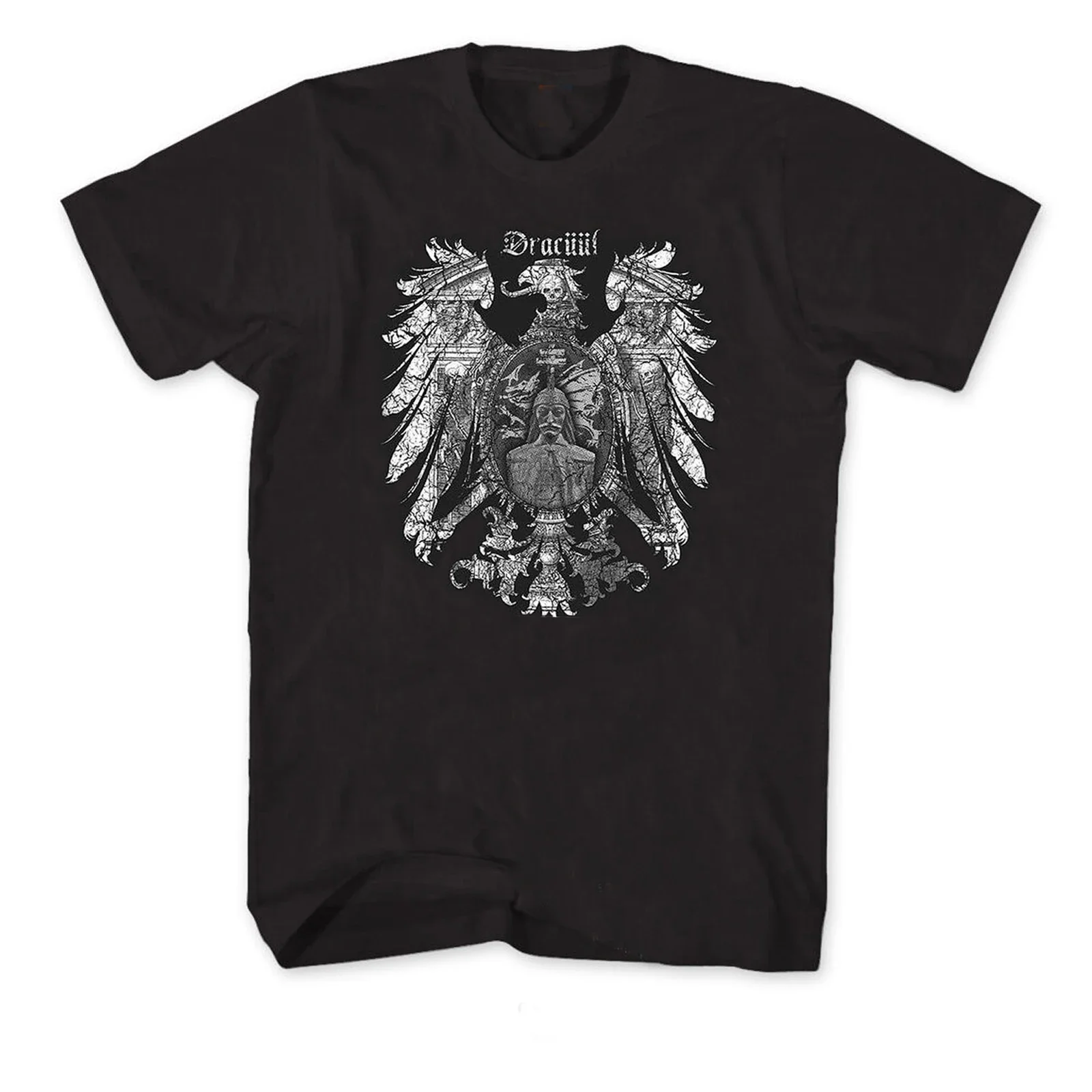 Count Dracula Vlad The Impaler Fashion Punk Rock Eagle Badge T-Shirt. Summer Cotton Short Sleeve O-Neck Mens T Shirt New S-3XL