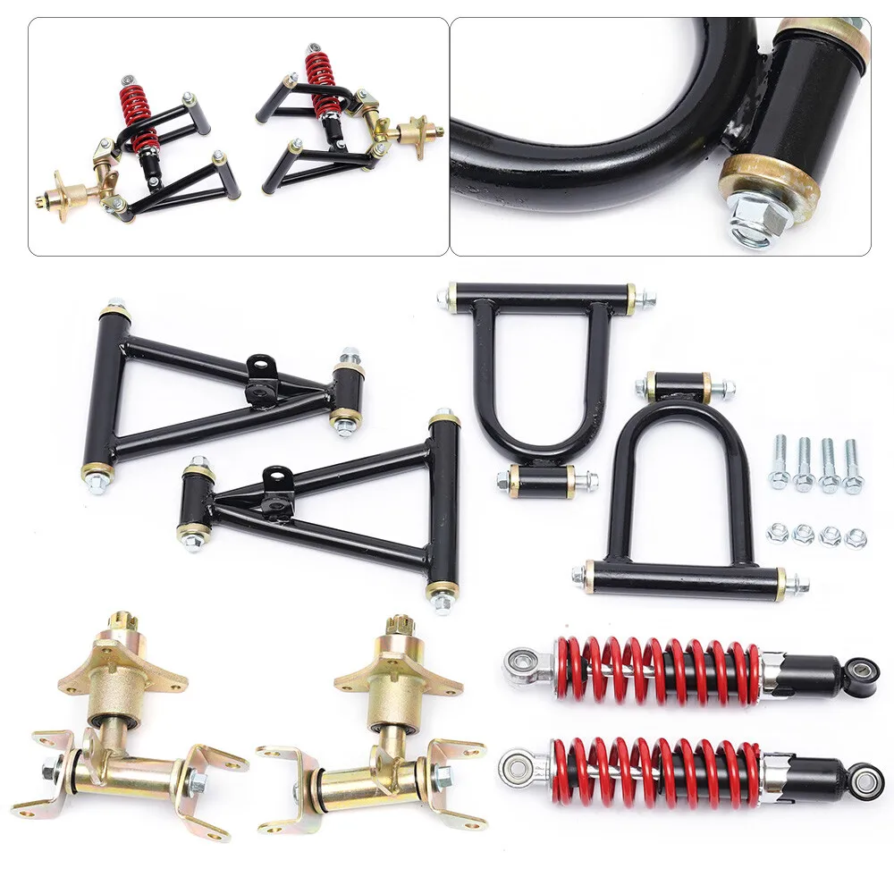 

For ATV Go Kart Quad Bike Buggy Front Suspension Shock Kit Upper/Lower Swing Arm