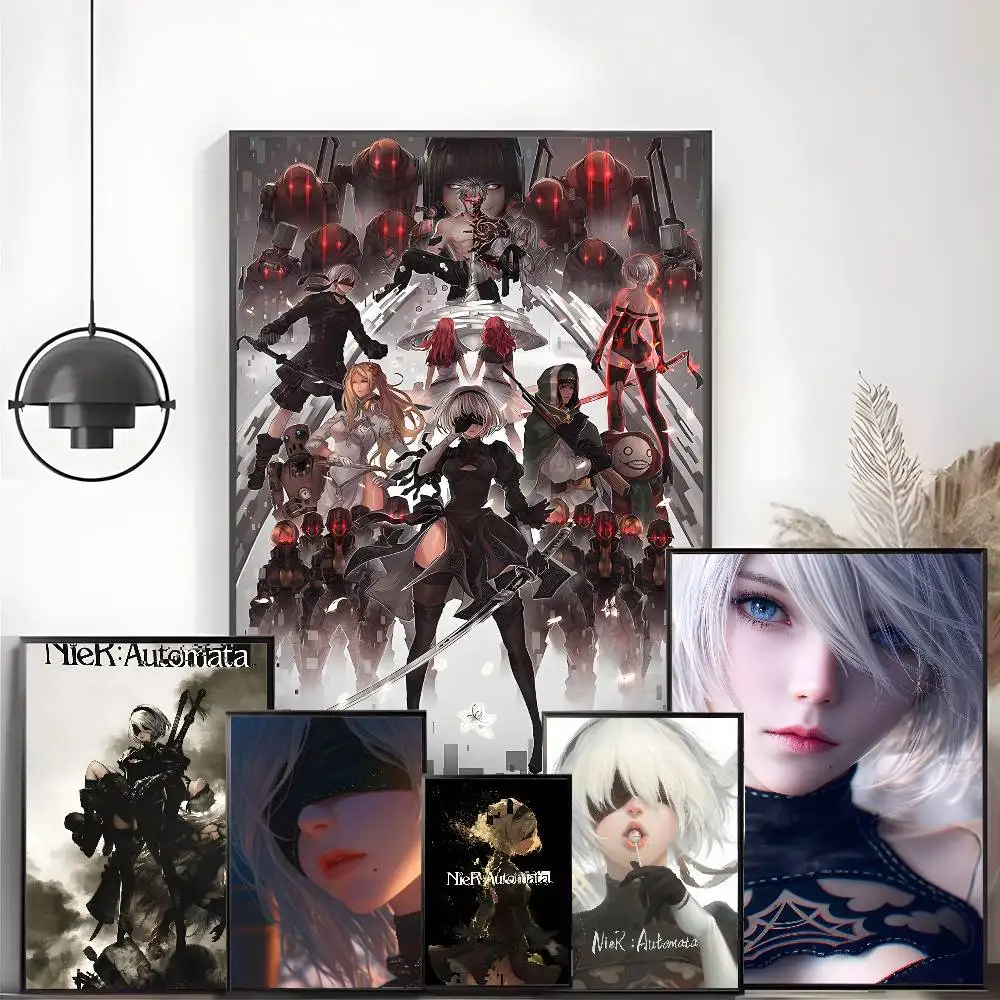 1PC Anime NieR Automata Poster HD kunst klebrige wand wasserdicht hause wohnzimmer schlafzimmer bar ästhetische dekoration