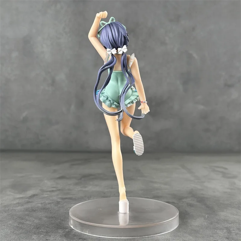 20cm Anime Hatsune Miku Luo Tianyi Summer swimsuit Standing posture Action Figure PVC Model Desk Decor doll Toy Collect gifts