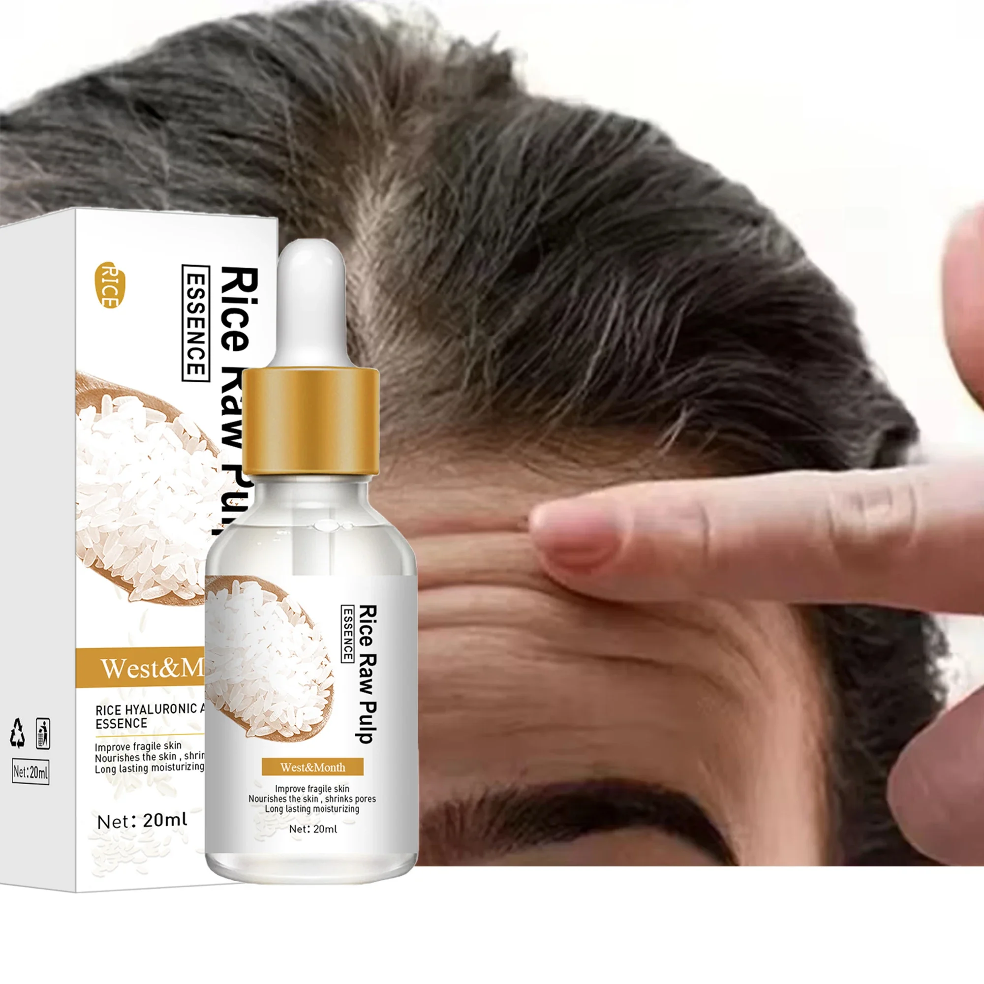

White Rice Collagen Anti-Wrinkle Serum Anti-Aging Fade Fine Lines Firming Lifting Deep Hydration Fade Fine Lines Rejuvenate