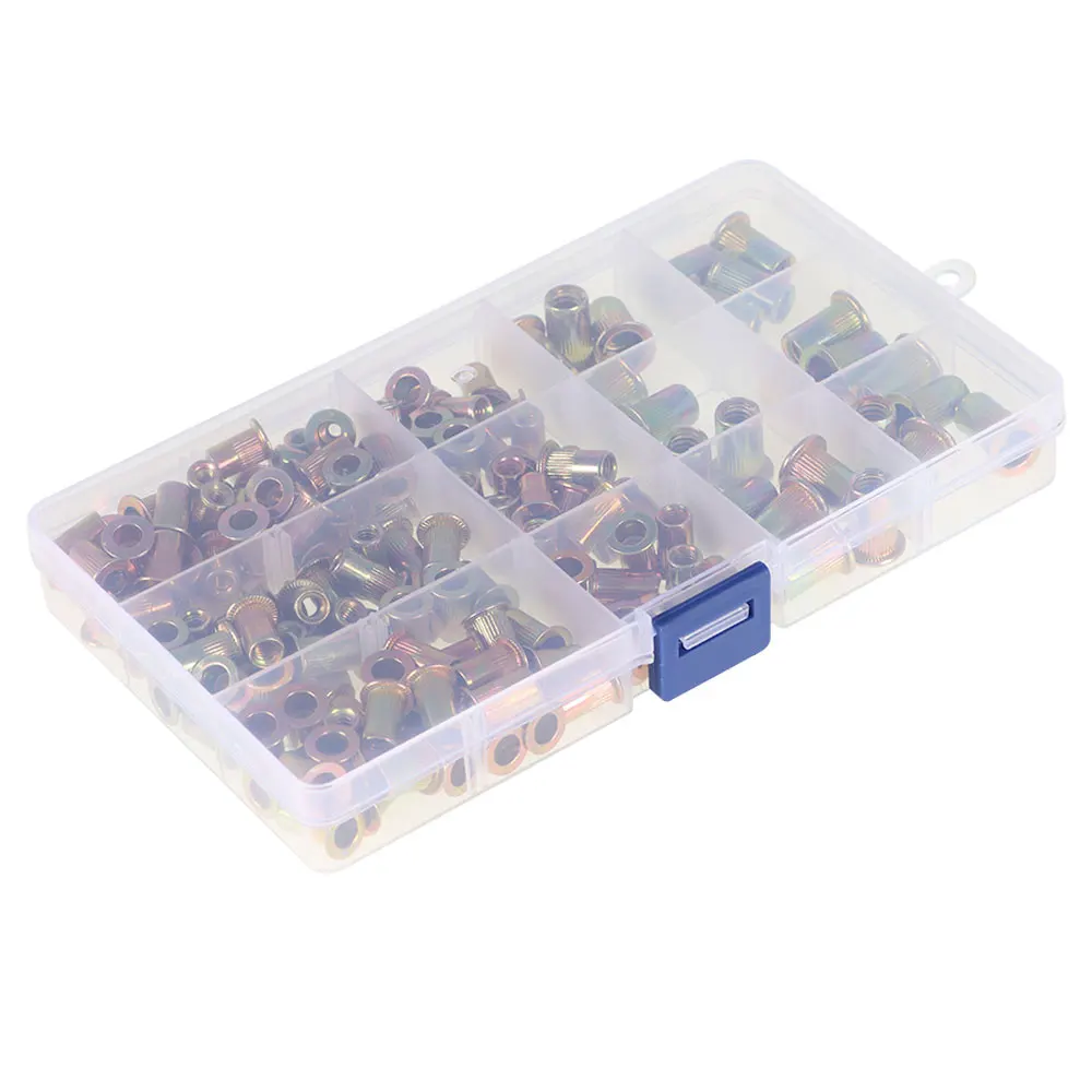 Labwork Rivet Nut Kit 150 Pack Nut 1/4-20 10-32 10-24 8-32 6-32 SAE Rivnut Set