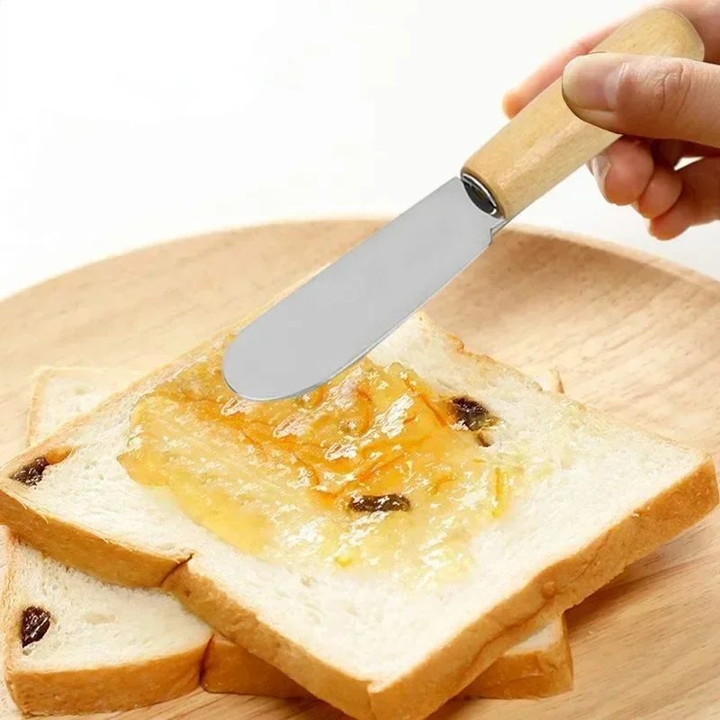 Mini Stainless Steel Scraper Plastic Handle Scraper Breakfast Sandwich Cheese Slicer Butter Knife