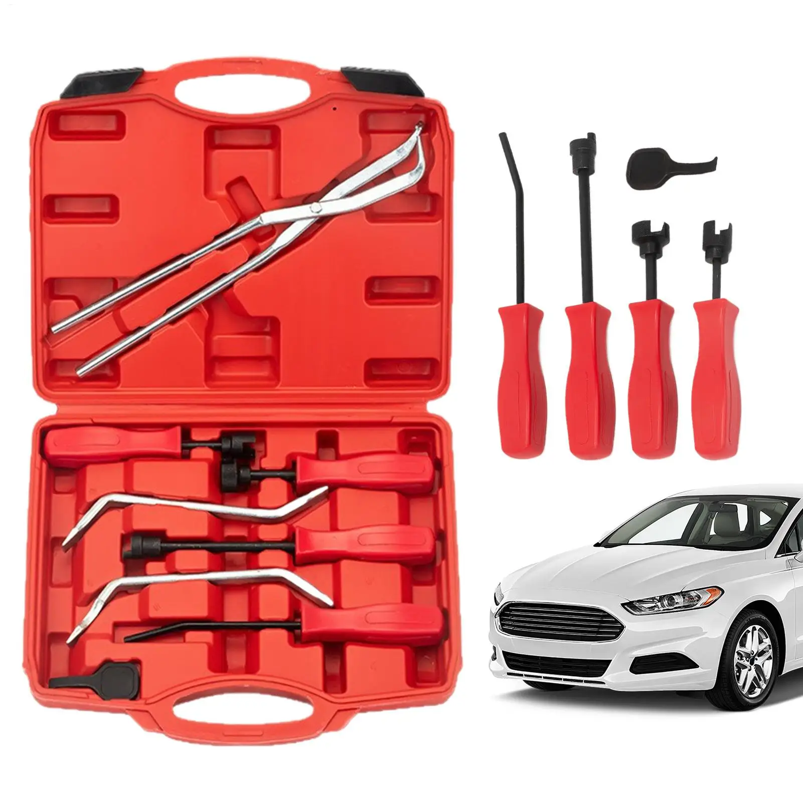 

Drum Brake Tool Kit 8 Pieces Anti-Slip Adjustable Portable Drum Brake Spring Adjustment Tool For Adults Lovers Families Men