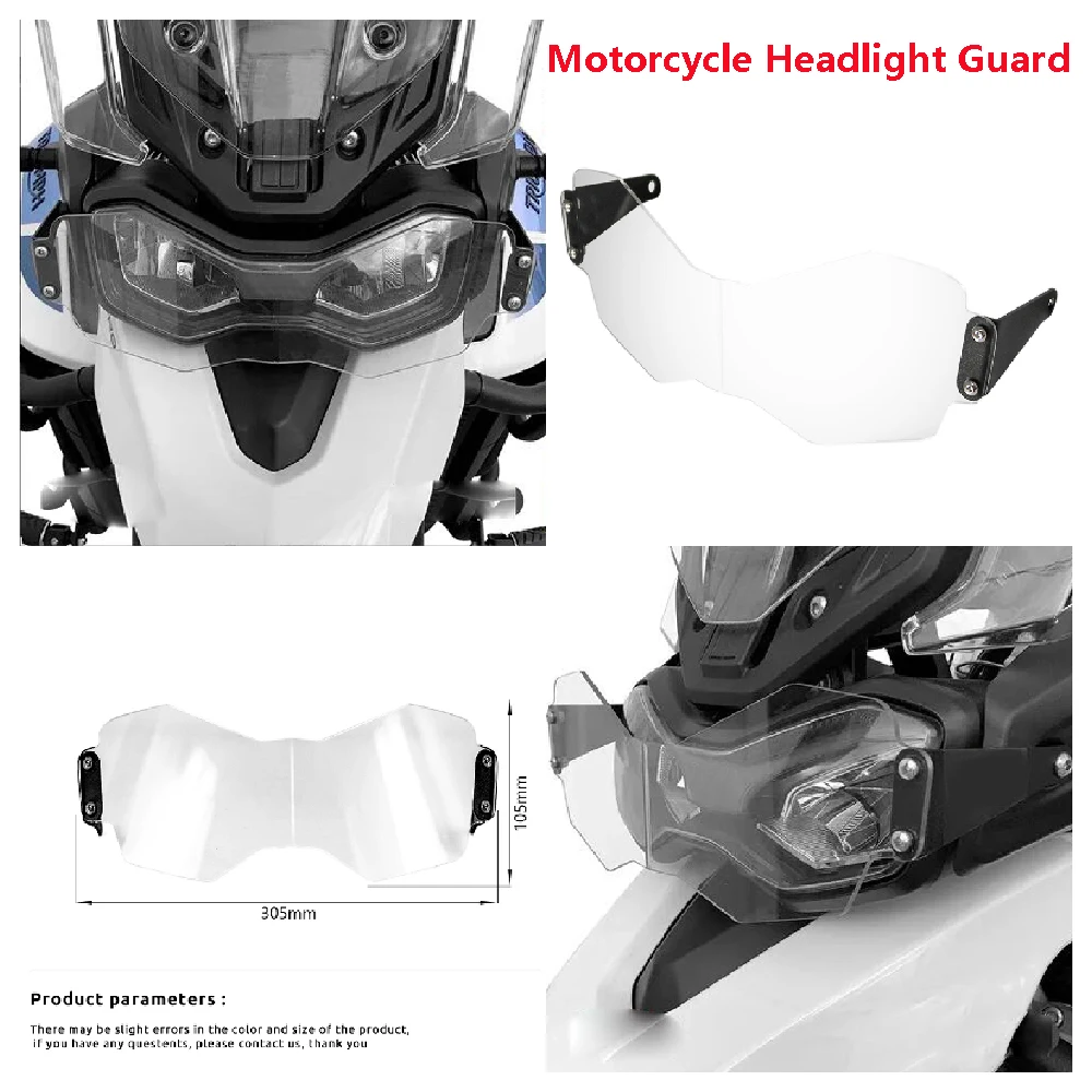 

Fits for Triumph Tiger 900 GT PRO Rally Tiger900 ABS 2020-2024 Motorcycle Headlight Cover Front Headlamp Acrylic Shield Guard