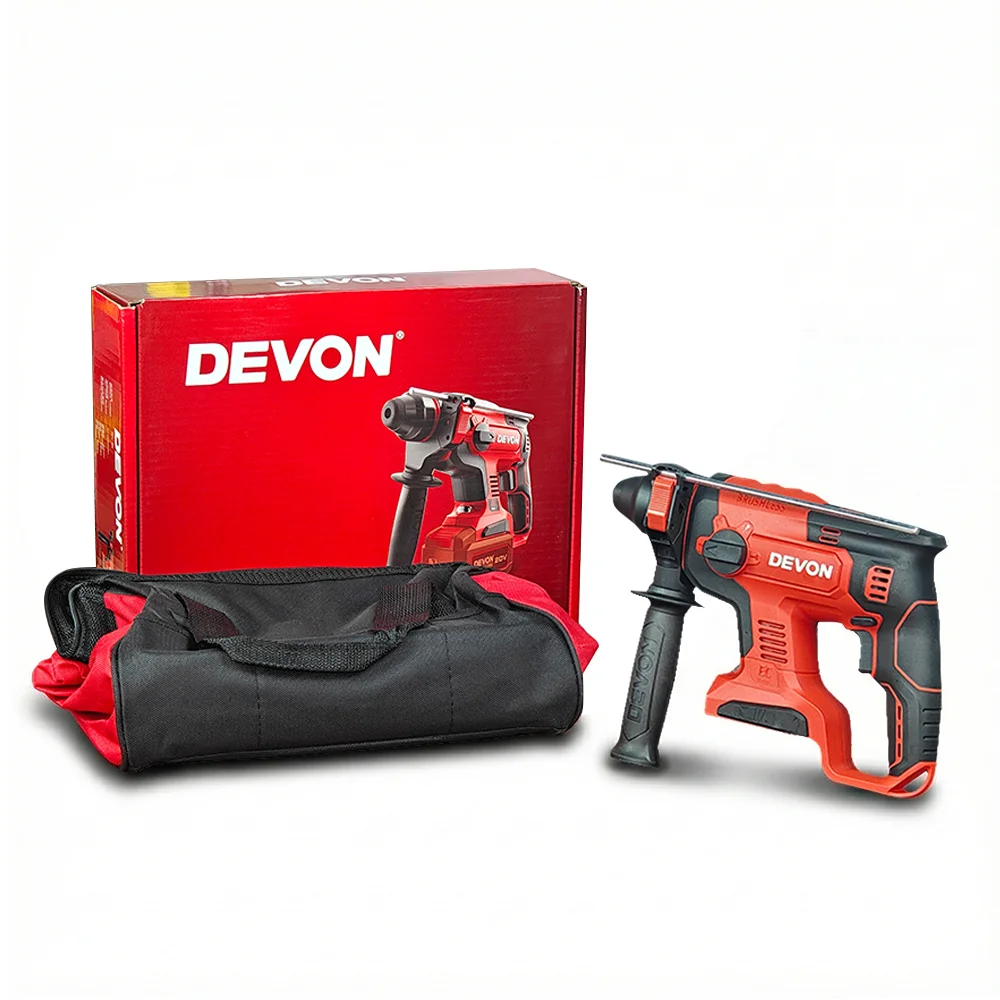 

DEVON 5401-li-20 Многофункциональный бесщеточный молоток с двойной зарядкой Высококачественная беспроводная ручная молотковая дрель для строительства