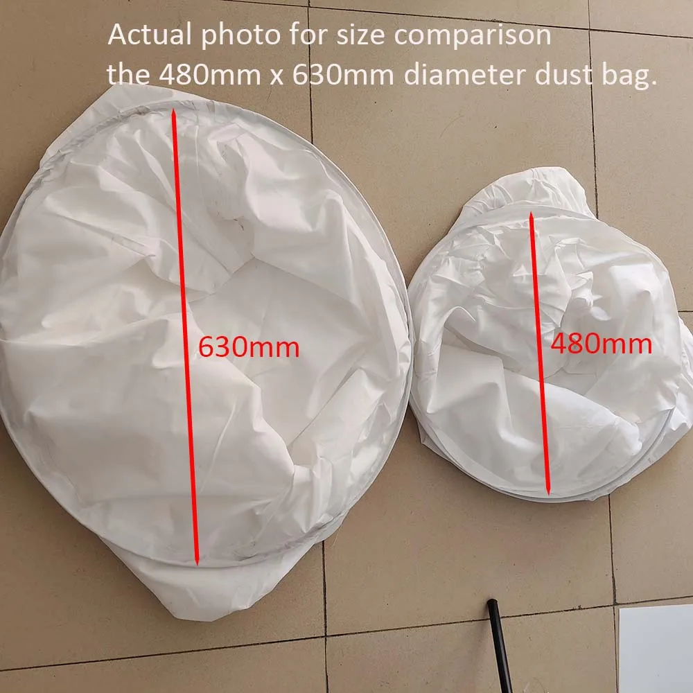 كيس غبار بديل مع حلقة فولاذية 480/630 مللي متر كيس مرشح ضياء للمكنسة الكهربائية النجارة الصناعية وجمع الغبار