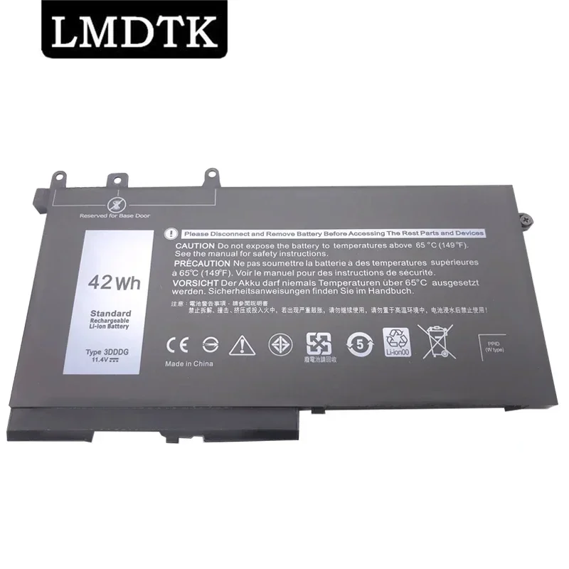 

LMDTK Новый 3dddg 11,4 V 42WH Аккумулятор для ноутбука Dell Latitude 5280 5288 5480 5580 5490 5590 5491 5591 5495 M3520 M3530 Series