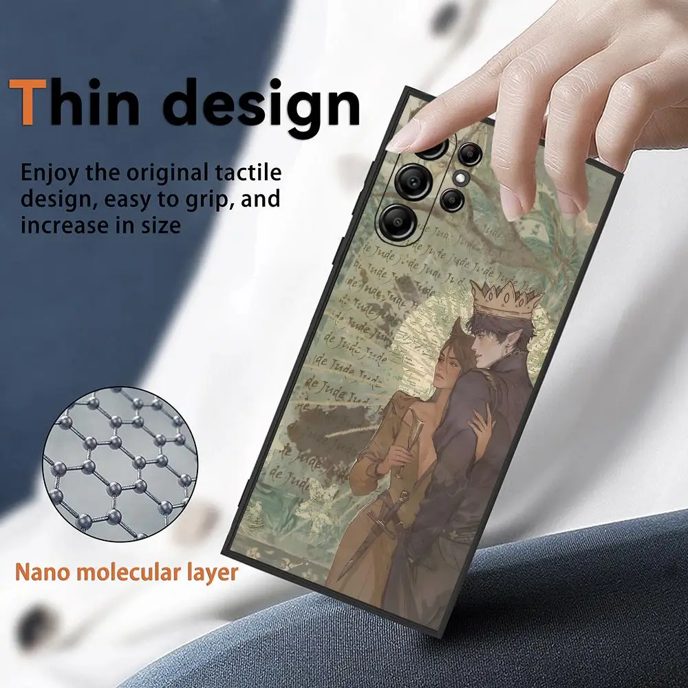 Novel The C-Cruel Prince Phone Case For Samsung Galaxy S25 S24 S22 S23 Ultra S21 S20 Plus Frosted Non-Slip Full Cover Soft Case