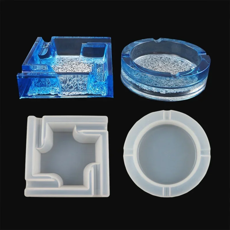 1PC Ashtray Craft DIY Transparent UV Resin Epoxy Silicone Combination Molds for DIY Making Finding Accessories Jewelry