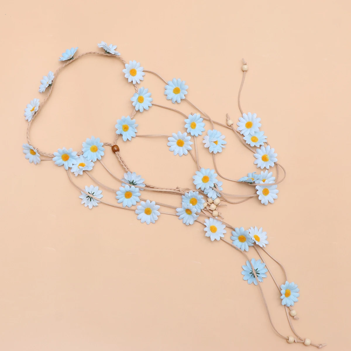 

Bohemian Headb Long Hair Wreath Headdress Durable Romantic Occasions Gift Hairstyle Tool Beautiful Design