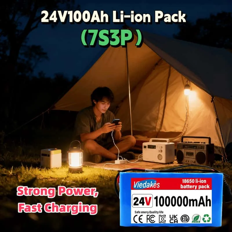 

Best Seller!7S3P 24V 100Ah Li-ion Battery – Power Through Woodworking/Construction,High Capacity & Durability,Long-Lasting Power