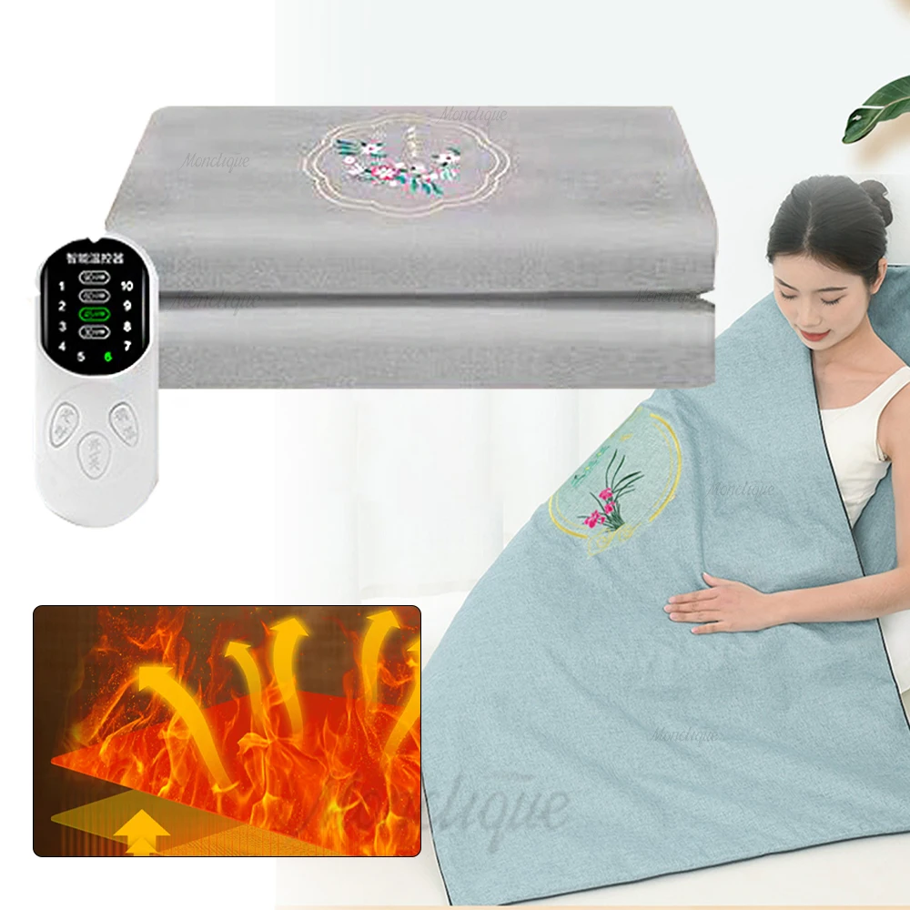 Electric Heating Pads Wormwood Hot Compress 9 Levels Constant Temperature 4 Modes Timing Hot Blanket Winter Carpet Mat Home Use