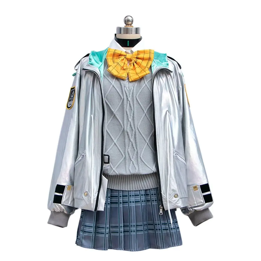 

GODDESS OF VICTORY NIKKE Cosplay Costumes Admi cosplay Costumes Silver Uniform Skirt Suit