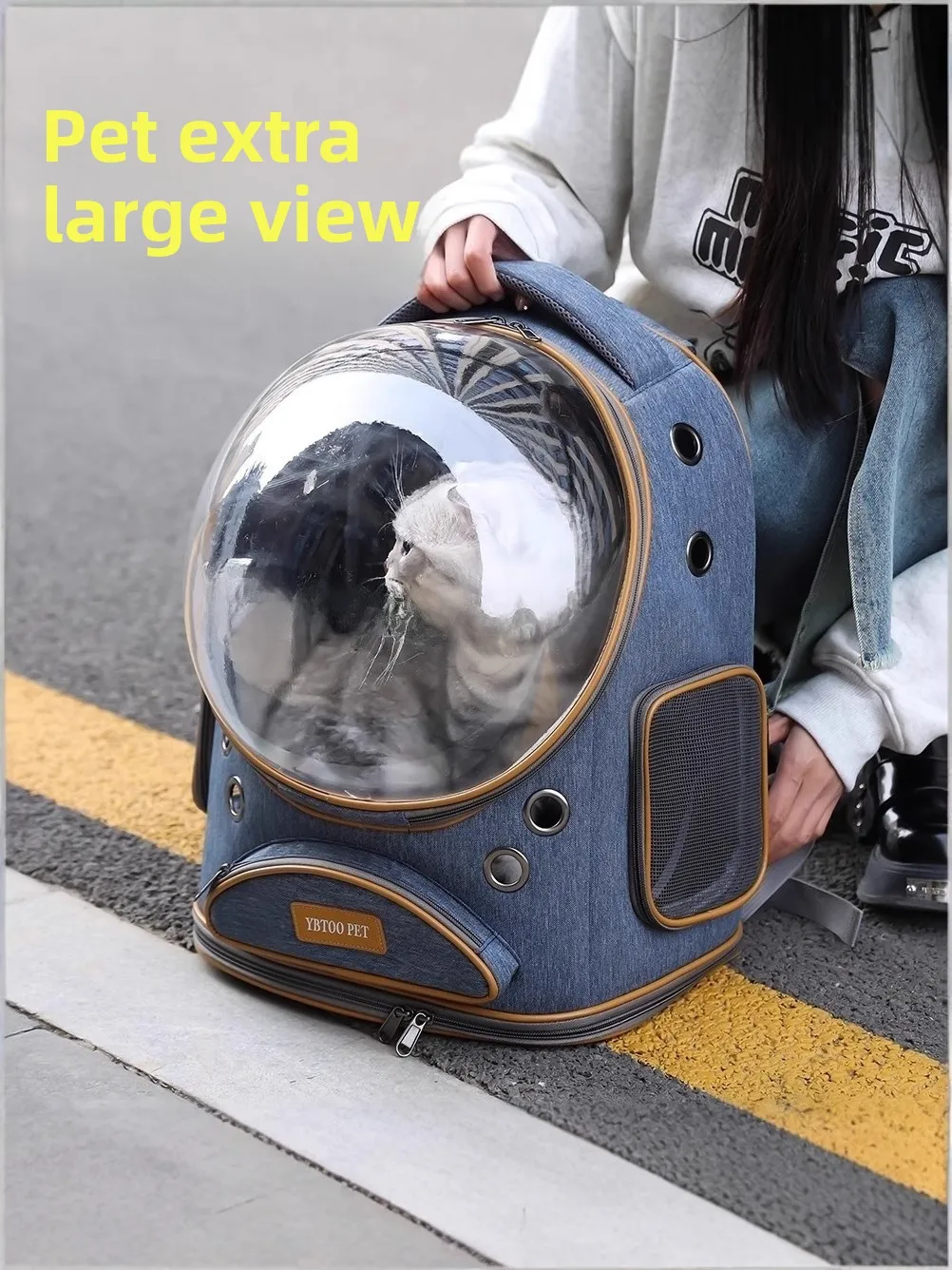 

Большая портативная сумка Capaci 720 дышащая Panorc Spacecrt для домашних животных, не водонепроницаемая дорожная сумка