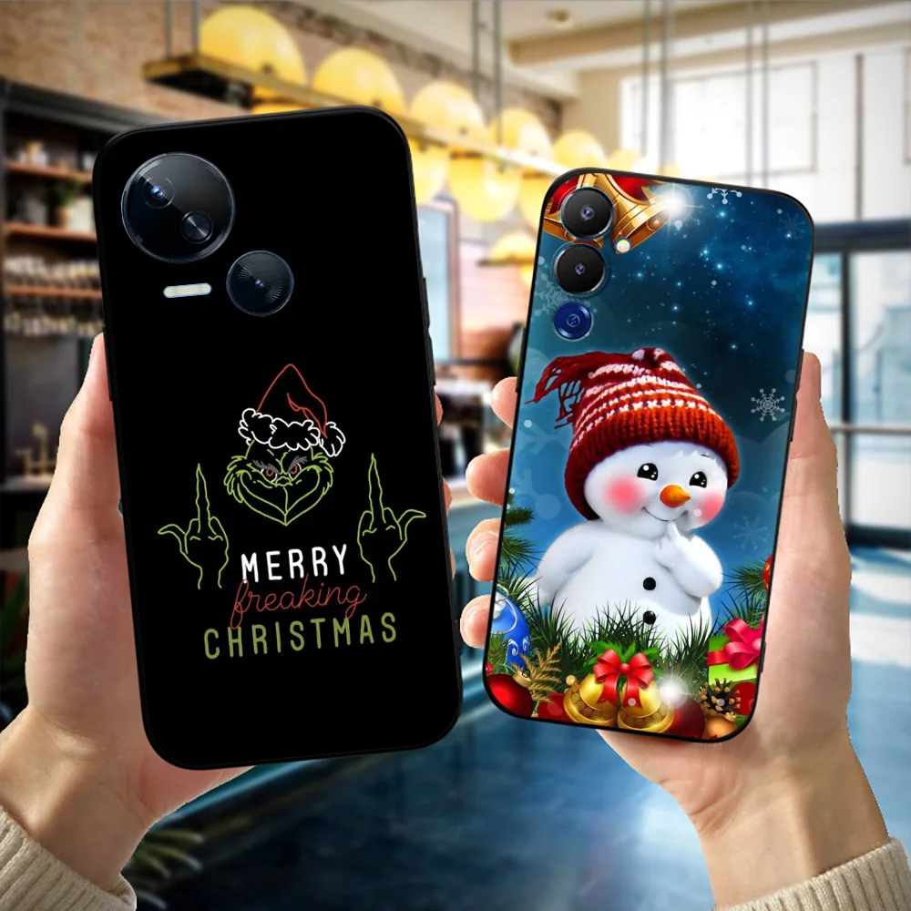 BLACK TPU CASE FOR ITEL A60 P40 VISION 5 A18 S18 INFINIX SMART 7  PLUS 7HD HOT 30 30I PLAY NOTE ZERO ULTRA 5G Christmas