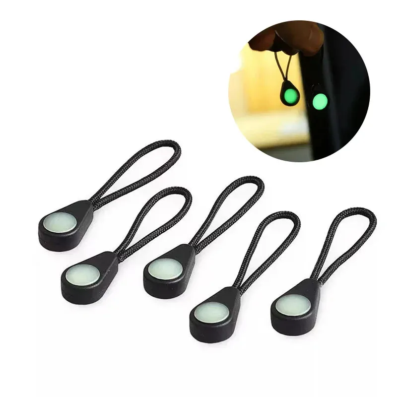 Glow-in-the-dark zipper pull Luminous zipper pull for outdoor use Light-up zipper pull Hoodie zipper pull