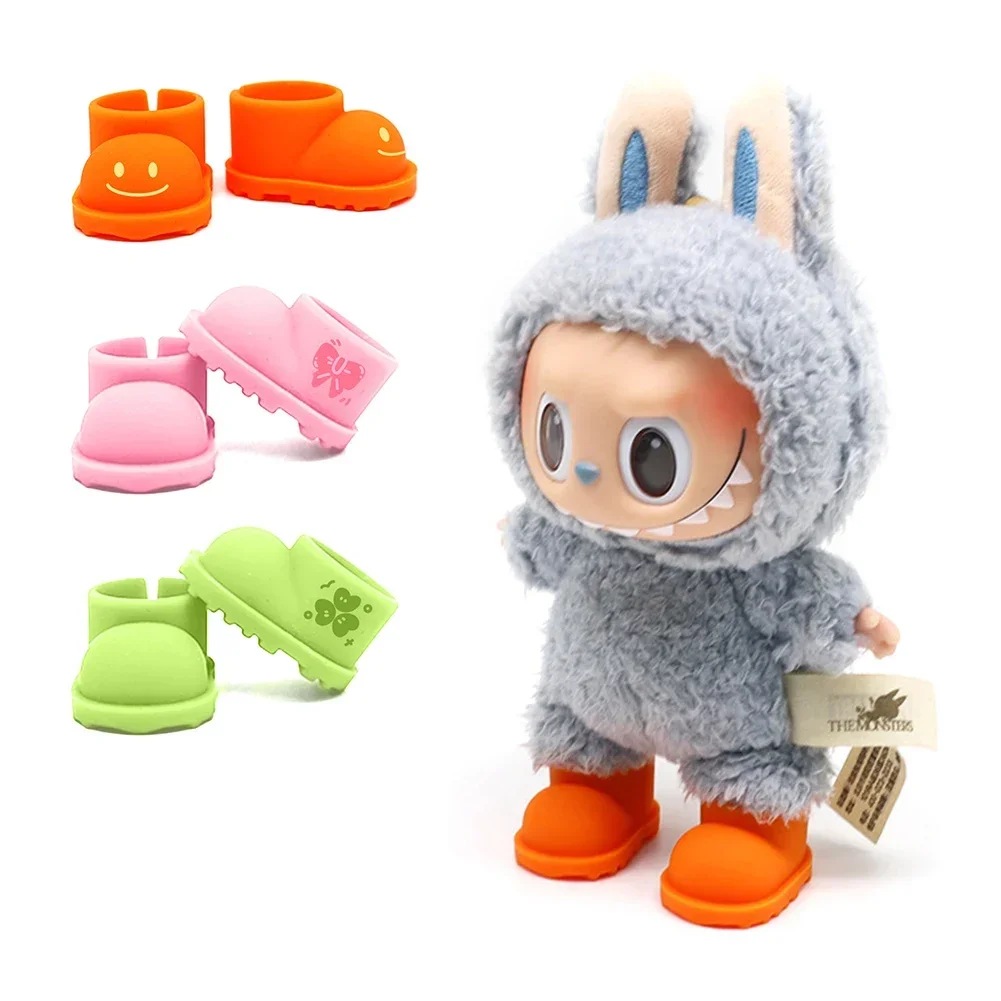 For Labubu Shoes 17cm Suitable for 10/15 Cotton Dolls Outfit Boots Toys Casual Sports Rain Shoes Multicolors Dolls Accessories