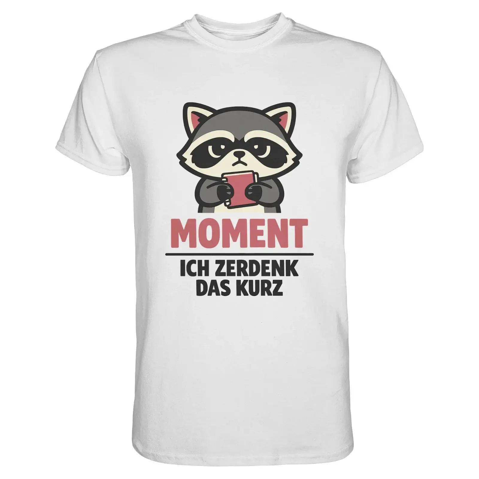 Waschbär T Shirt Lustig Spruch Overthinker Geschenk Fun Motiv Damen Herren vintage Washed Versatile Top For Everyday Wear