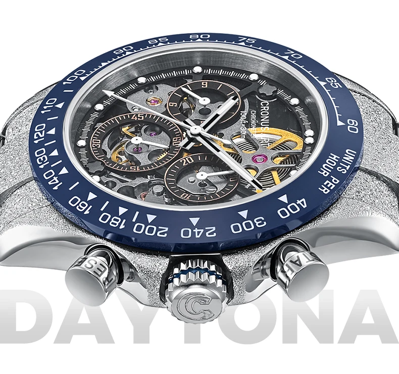 CRONUSART мужские часы с хронографом 40 мм винтажные автоматические механические наручные часы со светящимся сапфировым зеркалом керамический безель