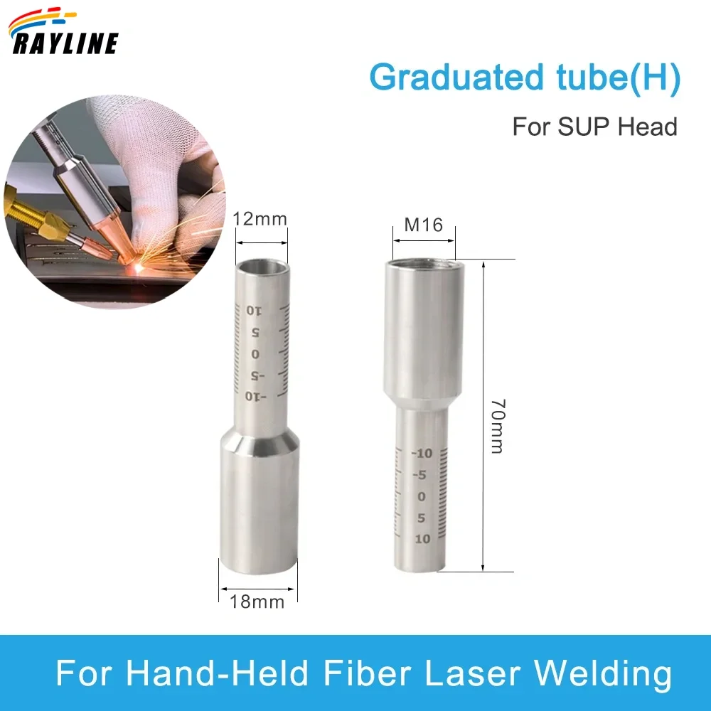 RAYLINE-Tube gradué pour machine à souder portative, tête de soudage laser, échelle M16, CQWY