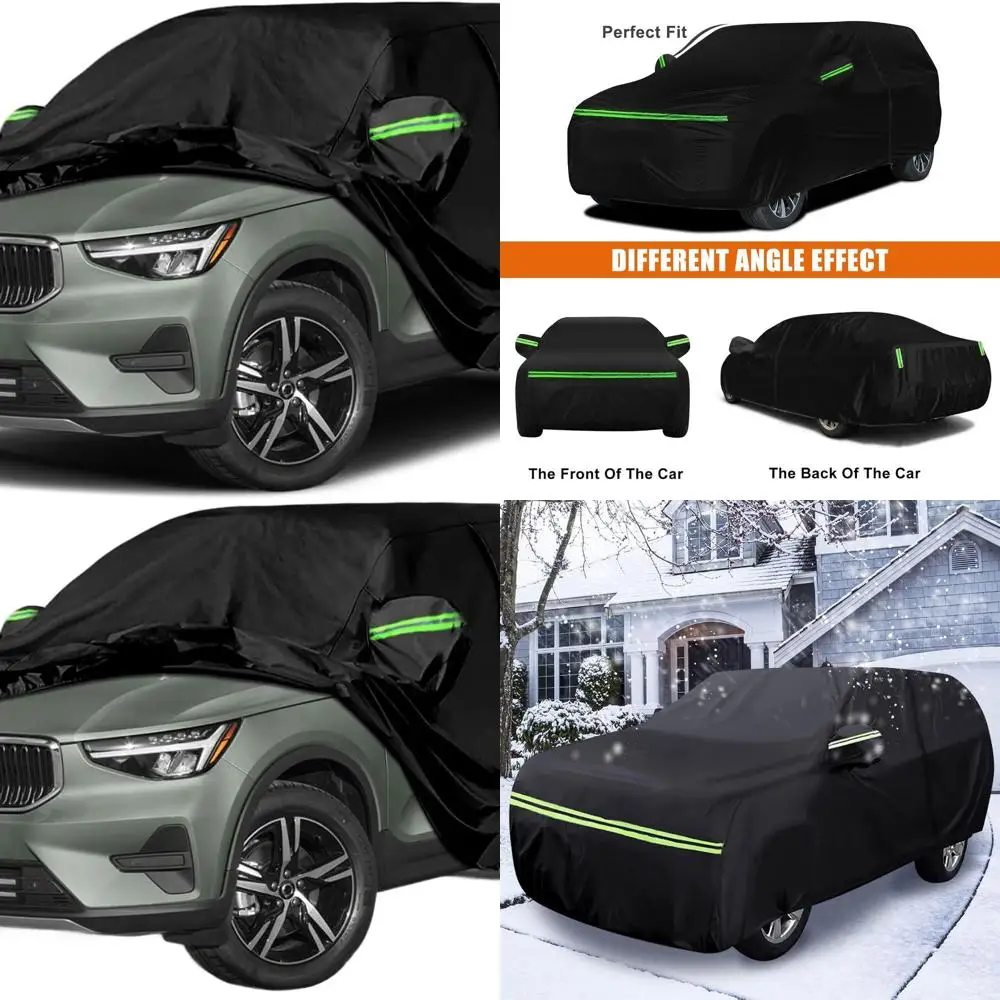 

Custom-Fit 6-Layer Weatherproof Car Cover for 2017-2023 Volvo XC40 with Zippered Door & Windproof Bands for Protection Against S