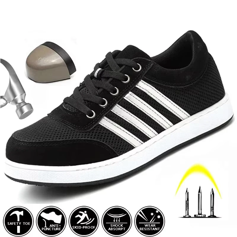 Steel Toe Work Shoes Safety Boots Anti-Smashing Anti-Slip Steel Puncture Proof Construction Men Woman Sneakers Shoes 2026 New