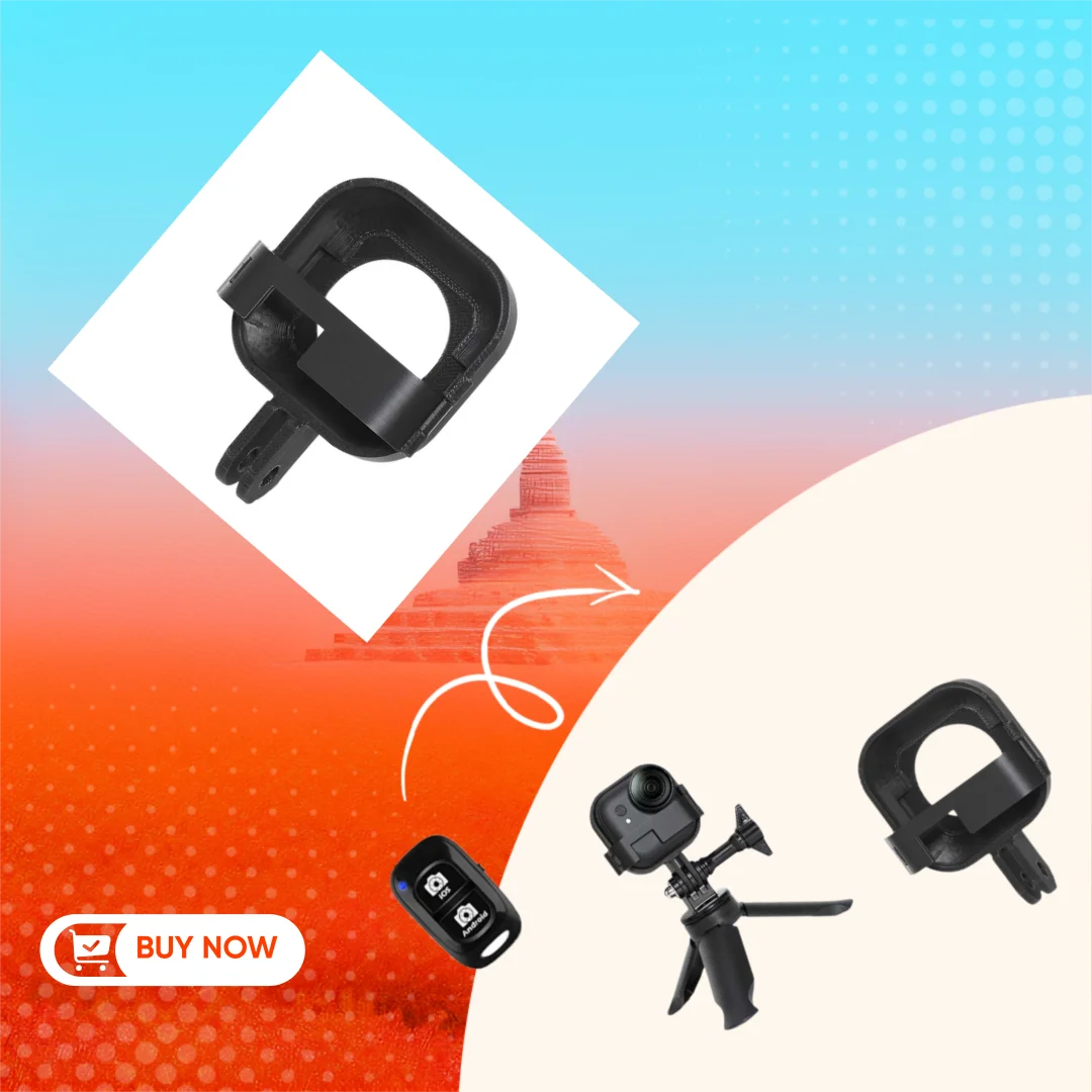 

For Insta360 Go Ultra Bundle Mount Adapter Protective Frame Cage Kit with ARCA-Type Action Camera Mount for Tripod Selfie