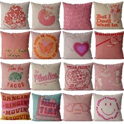 Vintage Pink Square Custom Made Cushion Cover Adult Children  Customize Pillowcase Home Housewarming Birthday Gifts