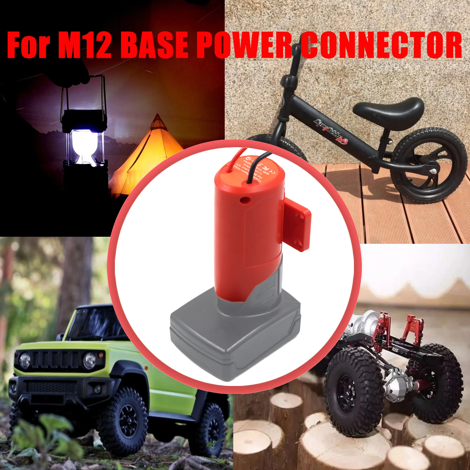 Imagem -05 - Adaptador Conversor 30a Fusível para Milwaukee 12v Bateria de Lítio Fonte de Alimentação Externa Conector Faça Você Mesmo Suporte M12
