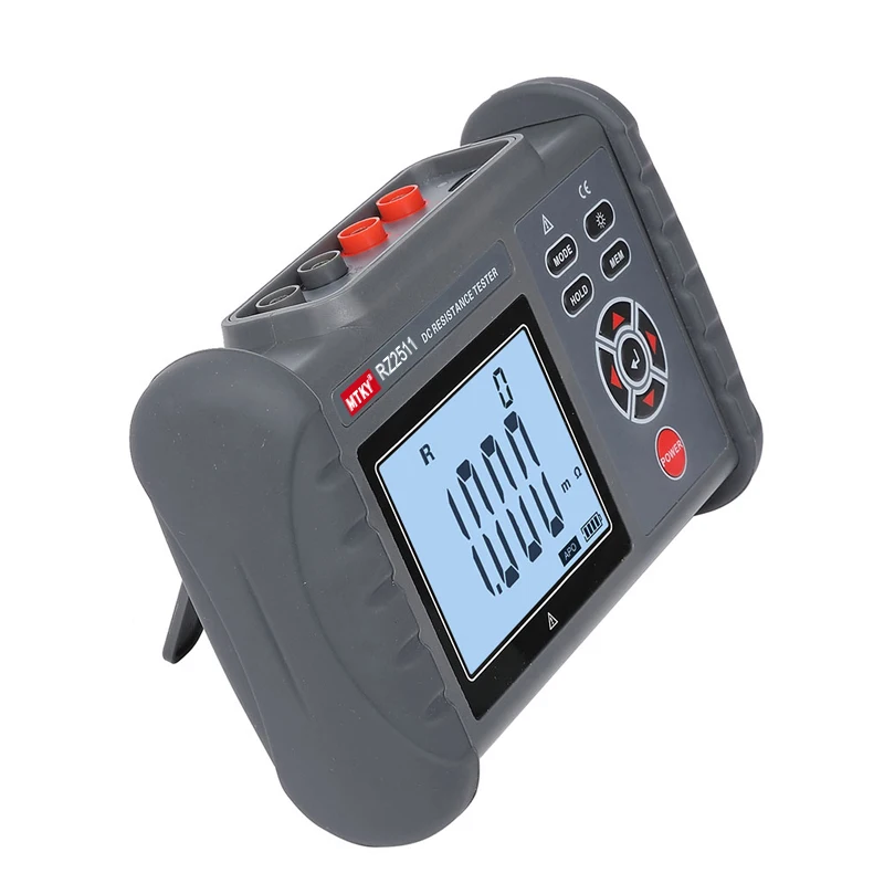 MTKY RZ2511 DC low resistance tester high-precision micro ohmmeter milliohmmeter 300kΩ Portable Handheld Data storage function