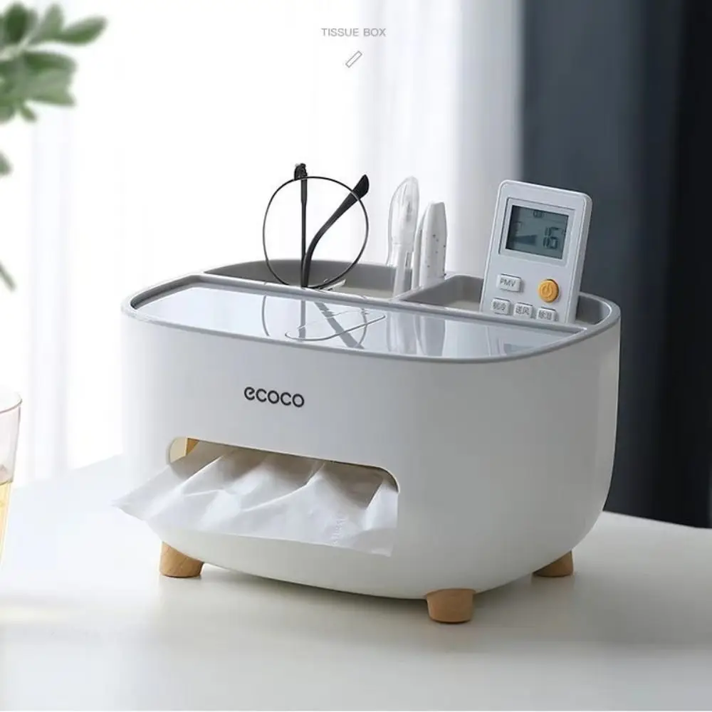 Sundries Container Nordic Style Tissue Box Holder Plastic Practical Remote Control Storage Household Desk Organizer Living Room