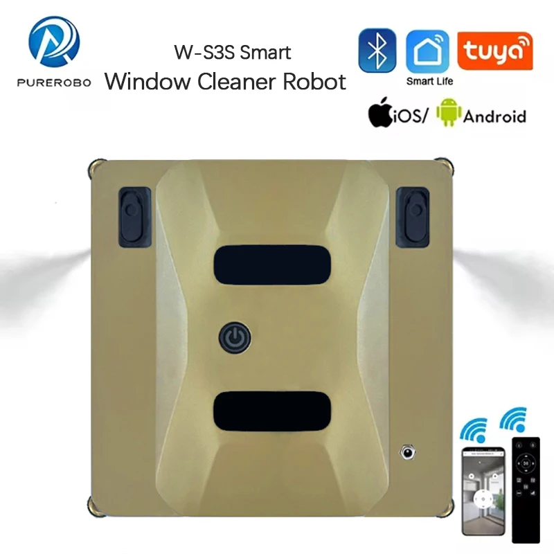 Robot Window Cleaner Purerobo W-S3S With APP & Remote Control Smart Home Appliance Electric Glass Vacuu Windows Cleaner Robot