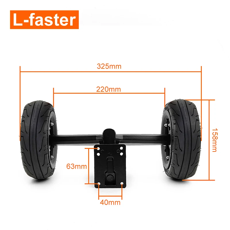 6 Inch Hollow Out Aluminium Alloy Hub Wheel Electric Skateboard Belt Drive truck conversion kit with 36V dual motor