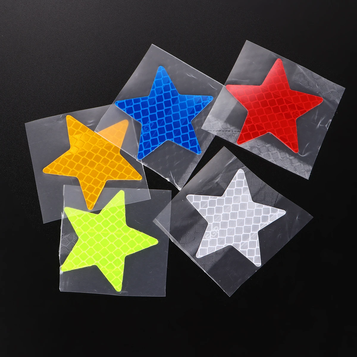 

5 Reflective Stickers Decals Glow in Dark Automotive Star Car Safety Applique Night Stickers Easy Installation No Residue