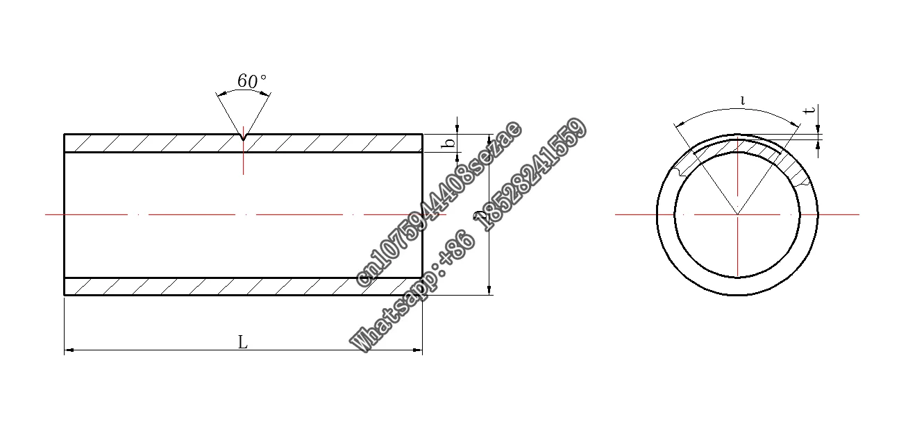 Customized transverse defect test blocks are quoted according to the diagram JB/T4730-2005