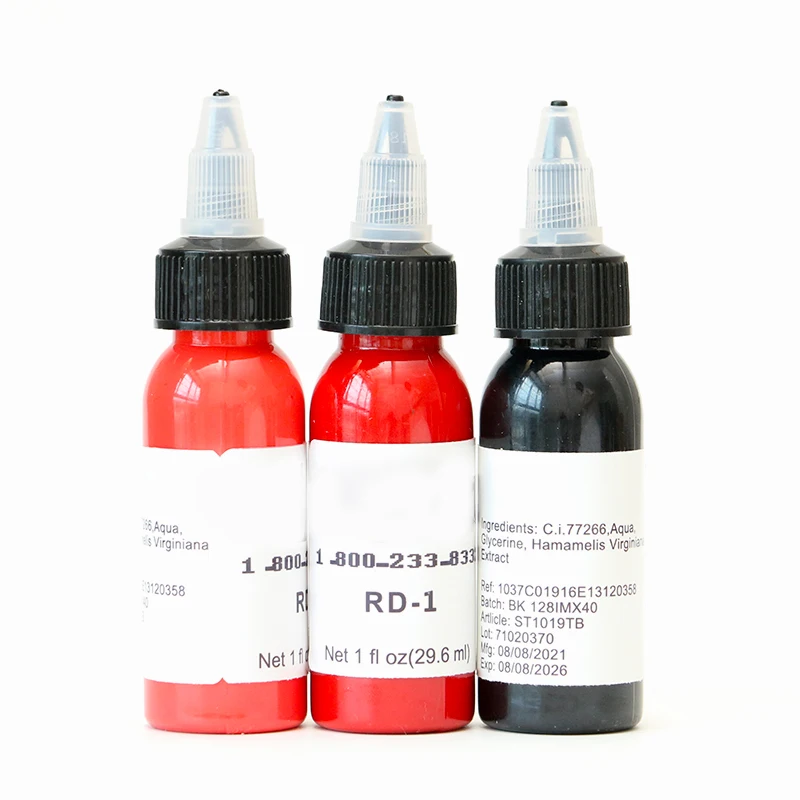 14Colors 30ml/Bottle Professional TattooInk For Body Art Natural Plant Micropigmentation Pigment Permanent Tattoo Ink