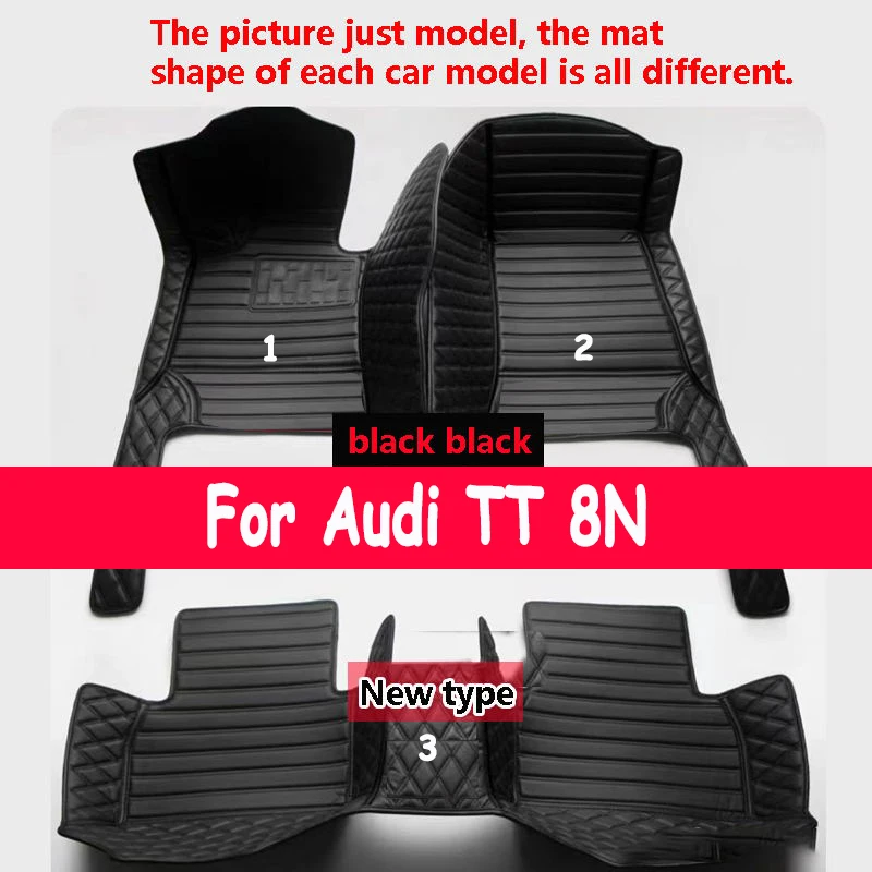

Автомобильные коврики для Audi TT 8N MK1 1998 ~ 2006 Защитные ковры Авто коврики Роскошный кожаный коврик Прочный комплект автомобильных аксессуаров 2005