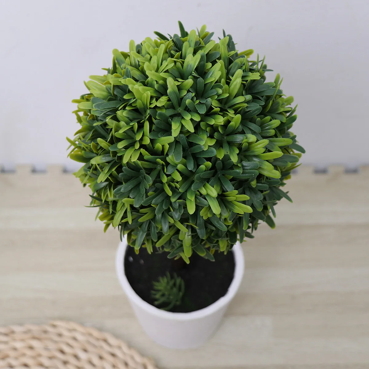 

Artificial Grass Ball Bonsai Plants Fake Topiary Plant Decor Indoor Outdoor Home Office Party Wedding Garden Mini Potted