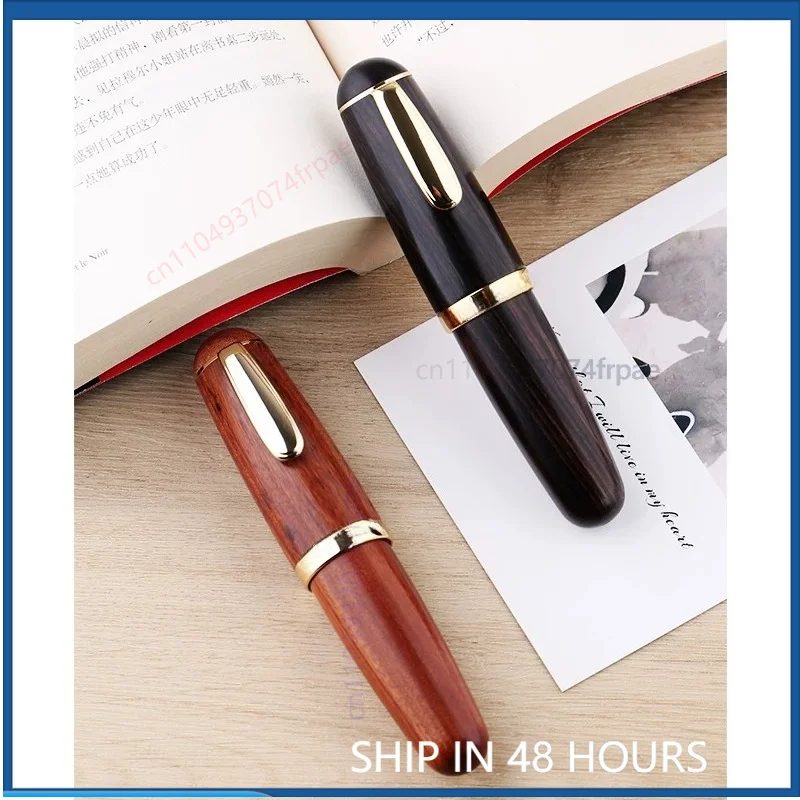 for-majohn-q1-designer-solid-wood-pen-mini-chubby-short-fountain-pen-fine-nib-gift-box-journal-ink-pen-for-men-and-women