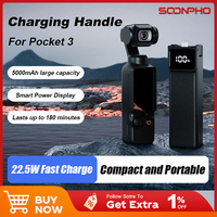 Soonpho Portable Battery Handle for DJI Osmo Pocket 3 5000mAh Battery Handheld Power Bank Hand Grip for Osmo Pocket 3 Accessorie