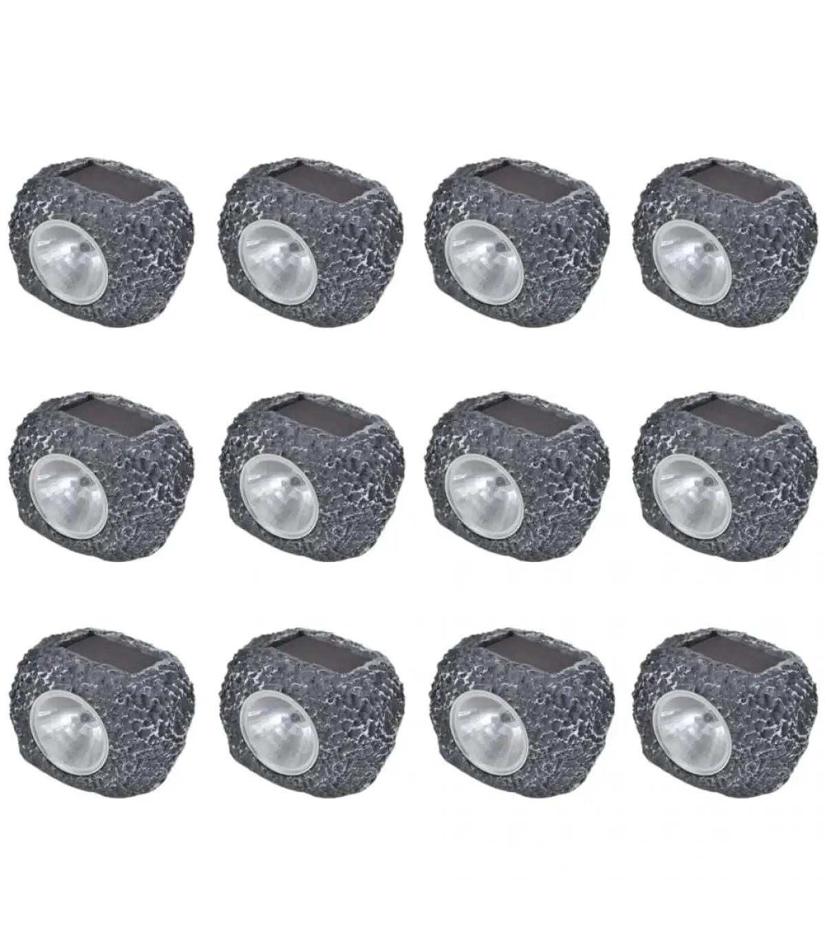 Outdoor lighting garden lights rock shape solar power LED 12 PCs