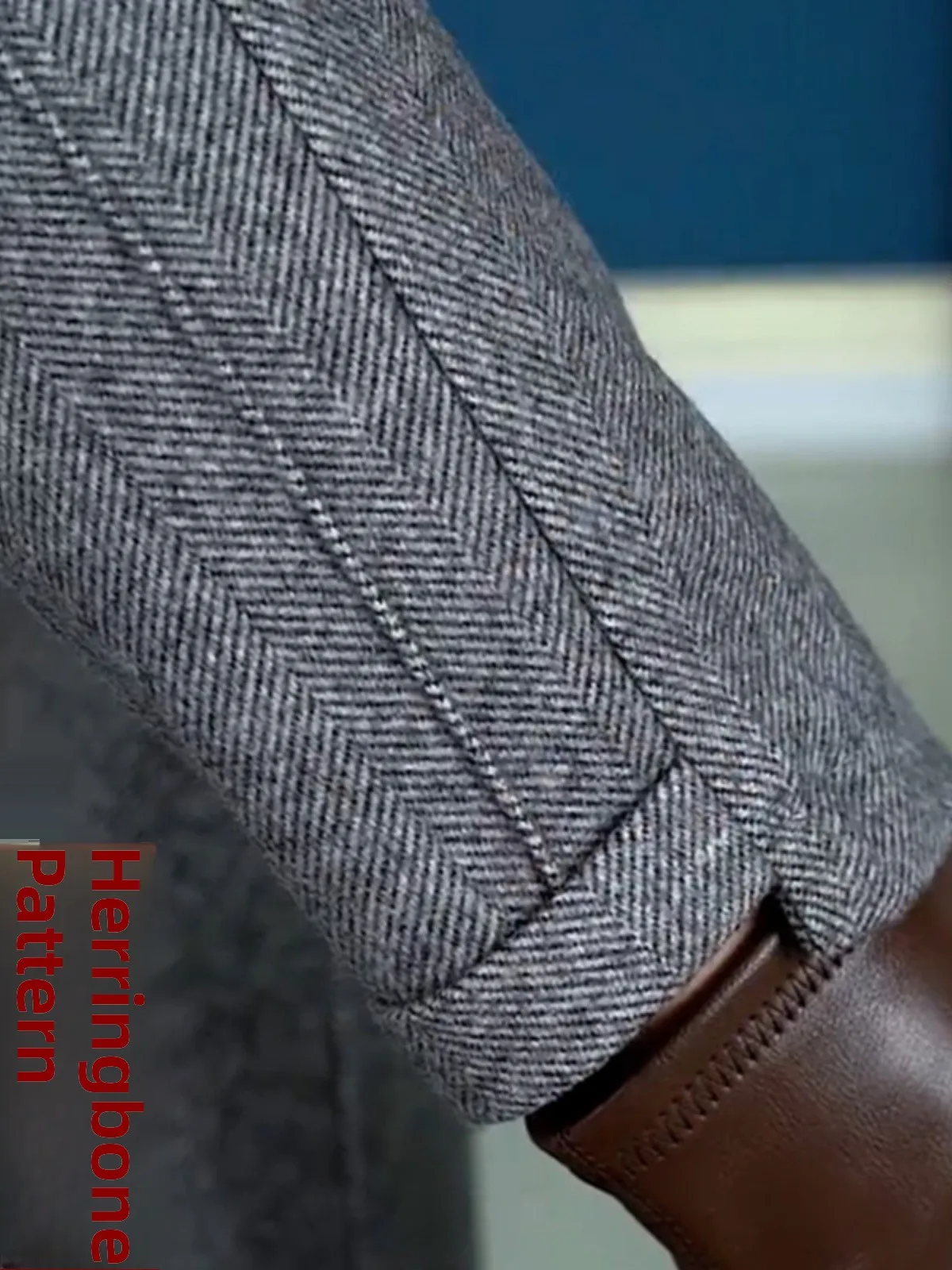 

Women's Woolen Trousers High Waist Nine Points Casual Sle ape Pear ape Slim Fit Cheered Pattern Autumn Winter