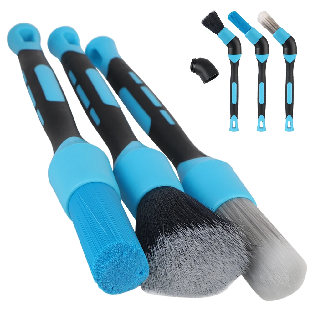 

Air Conditioner Air Outlet Cleaning Brushes Car Interior Detail Cleaning Brush 3PCS Elbow Sweeping Tools Wheel Rims Clean Brush