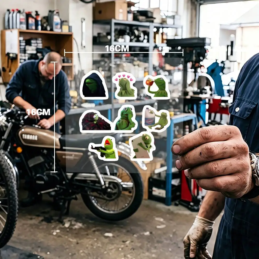 Autocollants imperméables Kermit meme pour décorer les vitres de voiture, les motos et les ordinateurs.
