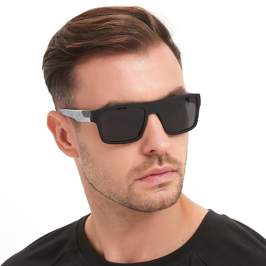 4 Stück Modische Vintage Quadratische Sonnenbrillen für Herren Angeln Fahren Luxusmarken-Designer Sonnenbrillen Retro Eyewear – Detail 1