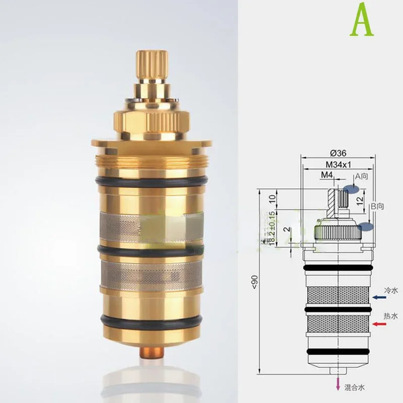 Thermostatic Valve Element for Shower Solar Temperature Control Element Accessories Faucet Temperature Control Mixing Valve