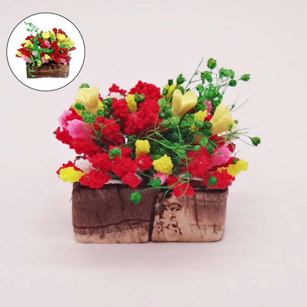 

Миниатюрное цветочное бонсай-украшение в горшке для декора мини-домиков: премиум-качество, пластик, металл, глина, яркий реалистичный дизайн, для интерьера