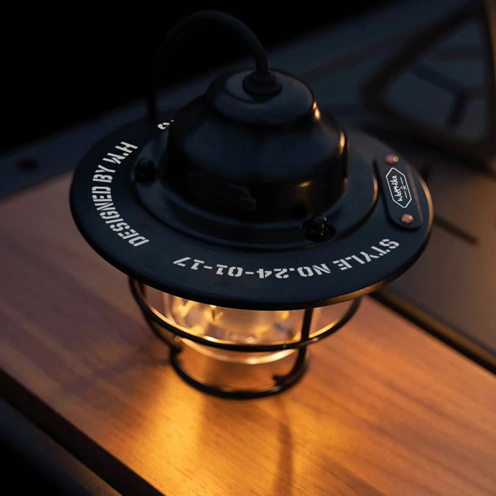 

Светодиодный фонарь для кемпинга, подвесной светильник для палатки, 4 режима освещения, ретро светильник для кемпинга, многофункциональный IPX4, водонепроницаемый для уличного барбекю, путешествий